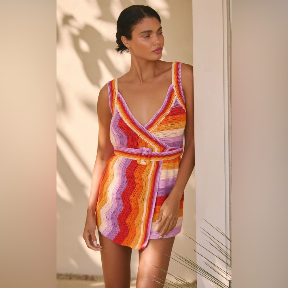 Anthropologie Multicolor Knit Mini Dress